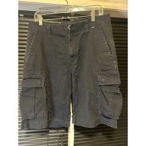 Hurley Cargo Shorts Mens 36 Navy Blue Cotton Utility Casual Outdoor MW605CO2
